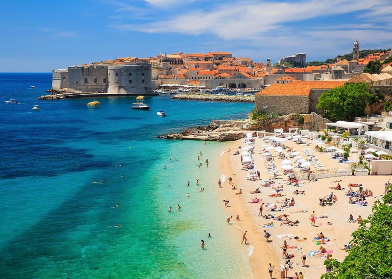 Altstadt von Dubrovnik am Meer