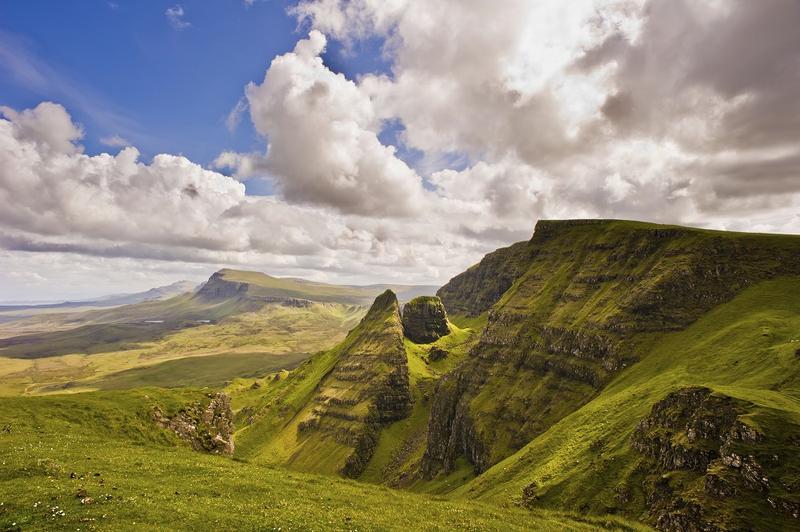 Grüne Hügel in Schottland