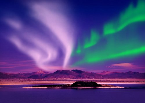 Island zur Nordlichtzeit